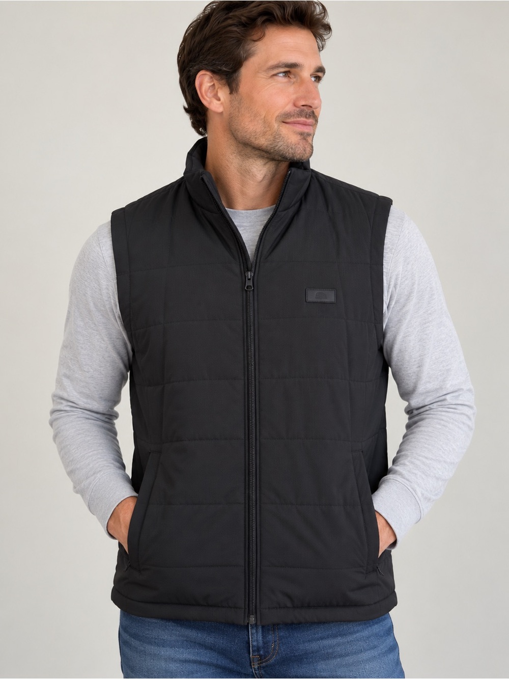 TravisMathew Interlude Puffer Vest Men’s Medium Black NWT Full Zip